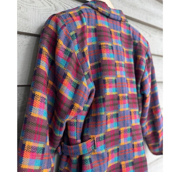 Vintage Doncaster Sport Plaid Wool Blend Jacket Size 6 Made in USA - Picture 2 of 10